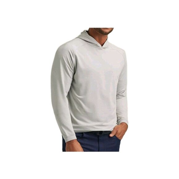 Peter Millar Men's Crown Sport Pine Performance Hoodie Size XXL British Grey - Picture 1 of 11
